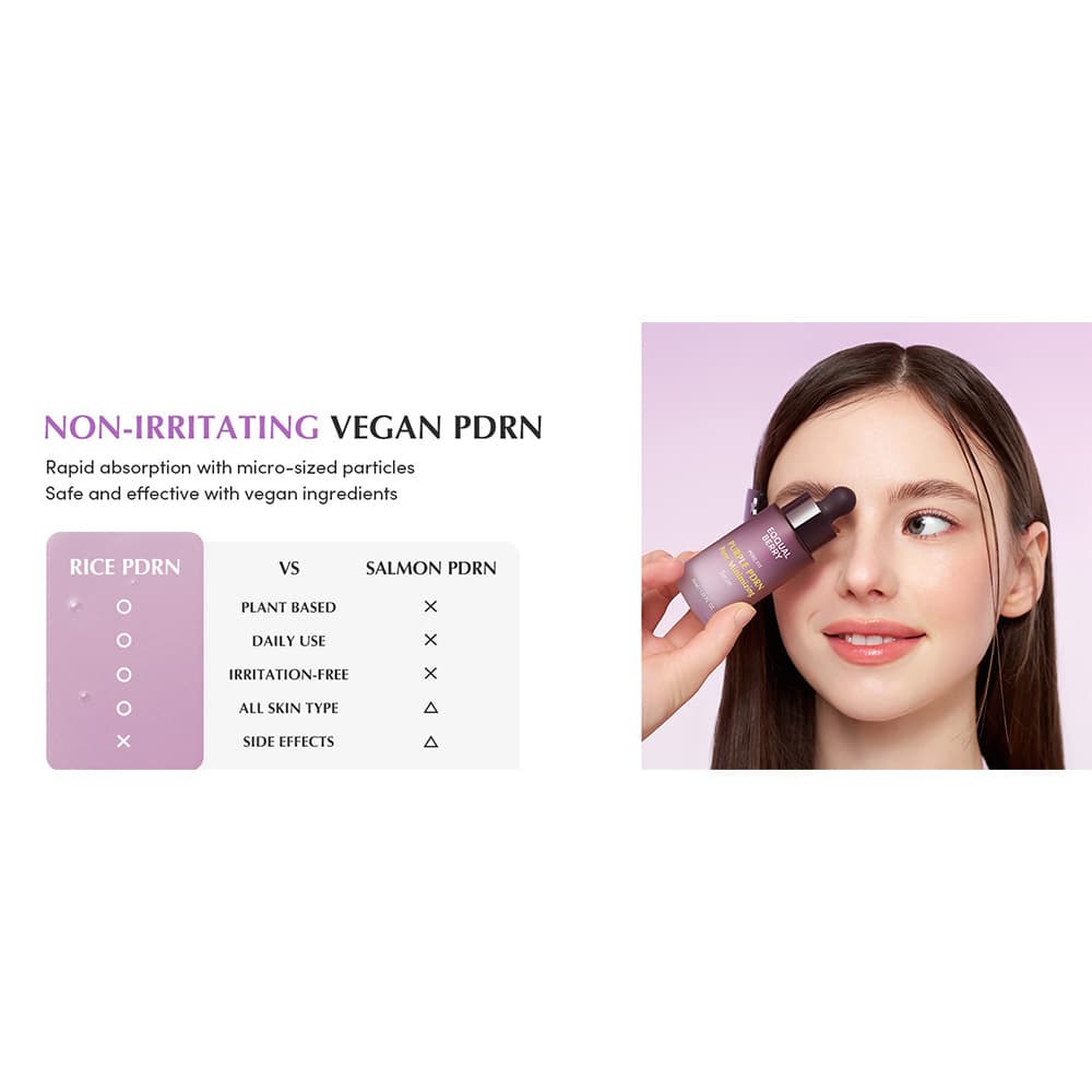 سرم کنترل منافذ و روشن کننده PDRN بنفش اکوال بری Eqqualberry Purple PDRN Pore Minimizing Serum مناسب انواع پوست حجم 30 میلی لیتر — تصویر ۵