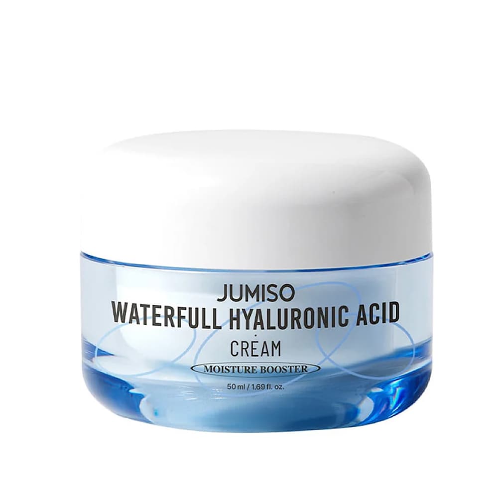 کرم مرطوب کننده جومیسو مدل واتر فال حاوی هیالورونیک اسید Jumiso Waterfull Hyaluronic Cream مناسب برای انواع پوست حجم 50 میلی لیتر