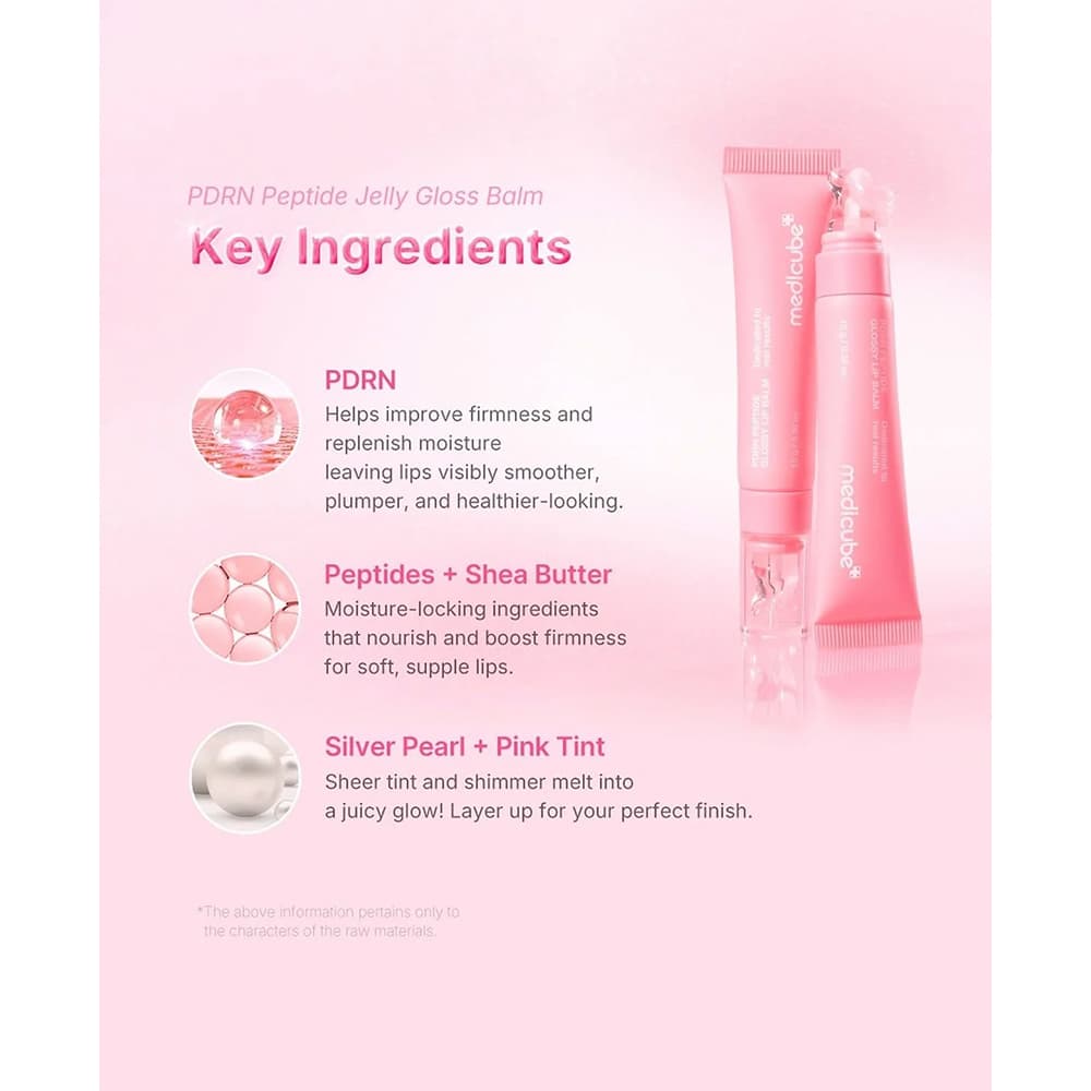 بالم لب درمانی براق و ترمیم کننده پپتید و PDRN مدیکیوب Medicube PDRN Peptide Glossy Lip Balm مناسب برای لب های خشک و پوسته پوسته حجم 10 میلی لیتر — تصویر ۳