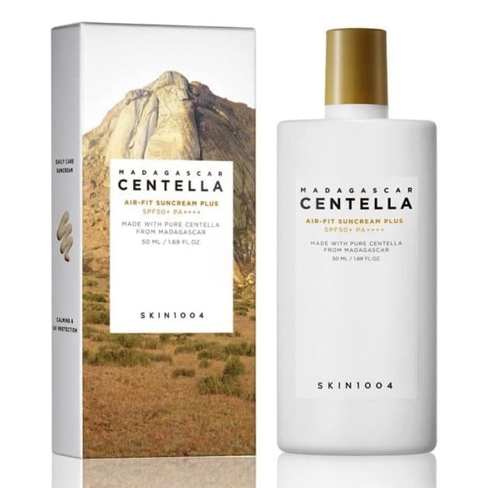 کرم ضد آفتاب رنگی سنتلا ماداگاسکار مدل ایرفیت پلاس اسکین 1004 Skin1004 Madagascar Centella Air-Fit Suncream Plusمناسب برای انواع پوست حجم 50 میلی لیتر