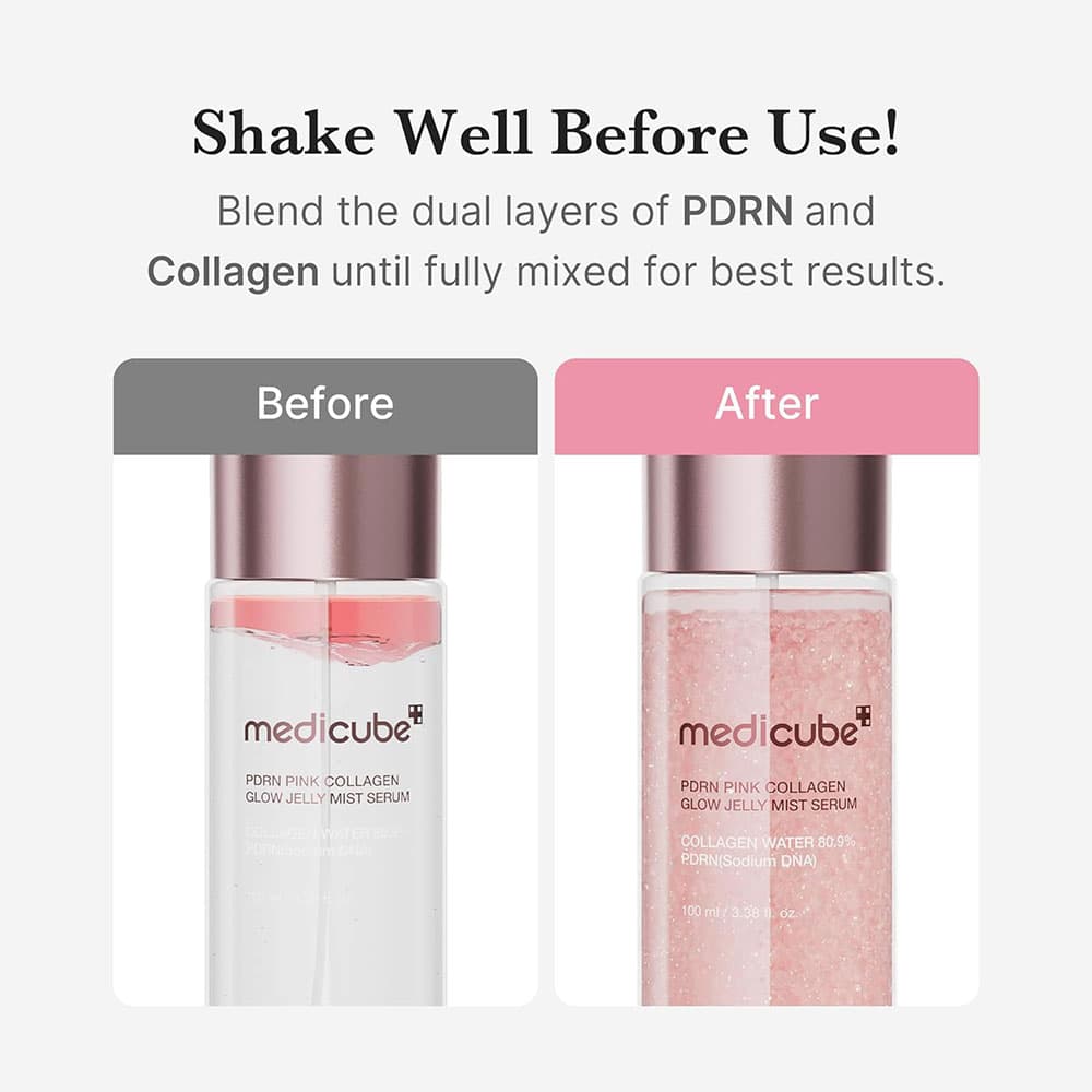 میست سرم ژله ای کلاژن و PDRN مدیکیوب روشن کننده و جوانساز پوست Medicube PDRN Pink Collagen Glow Jelly Mist Serum مناسب برای انواع پوست حجم 100 میلی لیتر — تصویر ۶