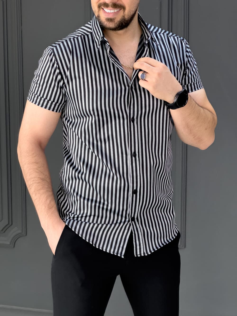 پیراهن 040139 مشکی — تصویر ۳