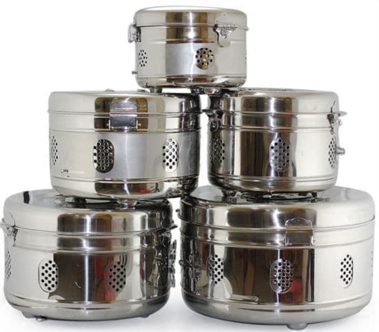 بیکس استیل درب دار متوسط سایز 25*30 — تصویر ۲
