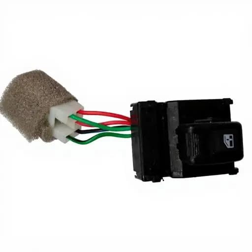 کلید شیشه بالابر برقی تیبا سایپا یدک (راست) طوسی کد 102300 – 2
