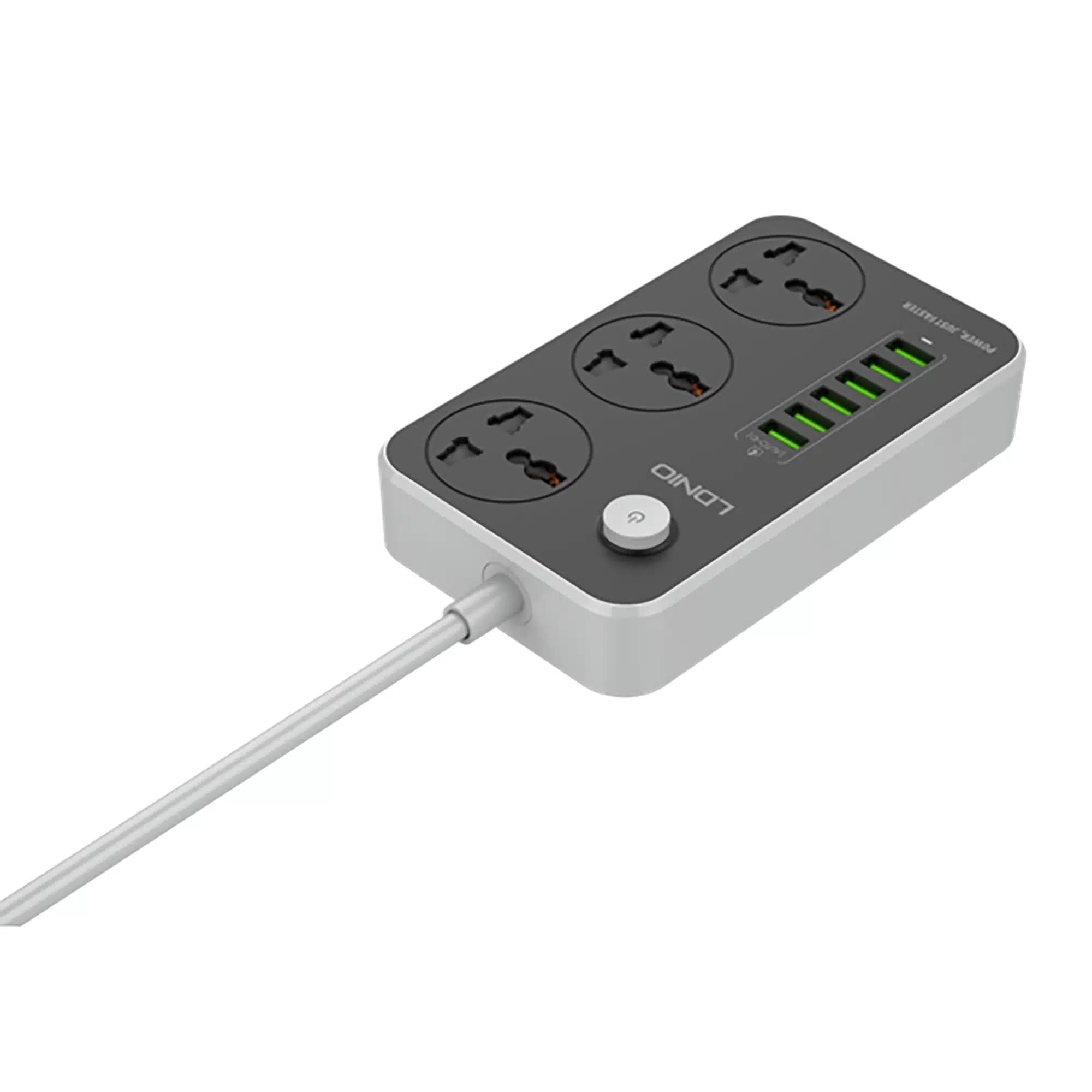 چندراهی برق و شارژر الدینیو مدل LDNIO Power Strip SC3604 — تصویر ۲