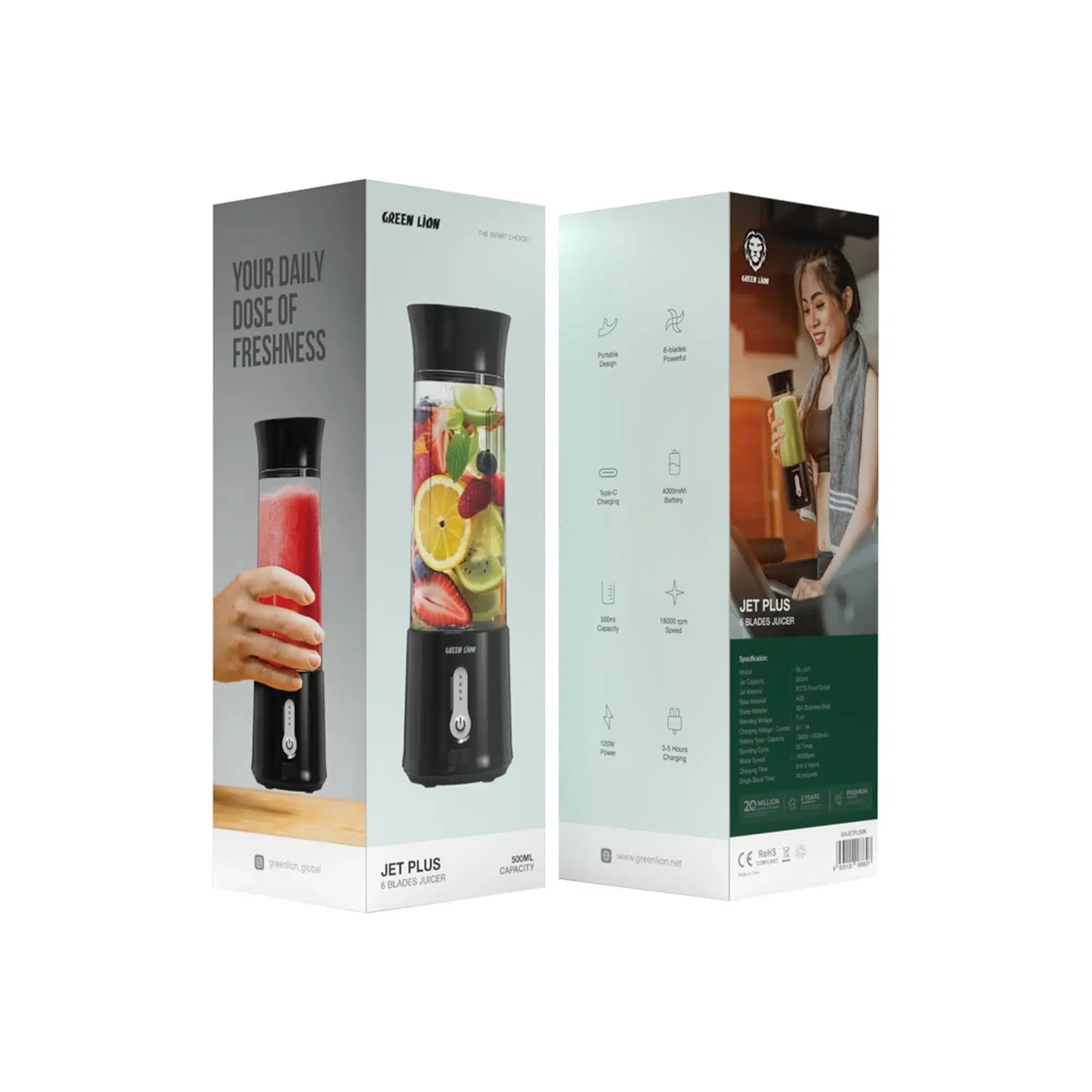 شیکر‌ گرین لاین شارژی مدل Green Lion JET PLUS — تصویر ۳