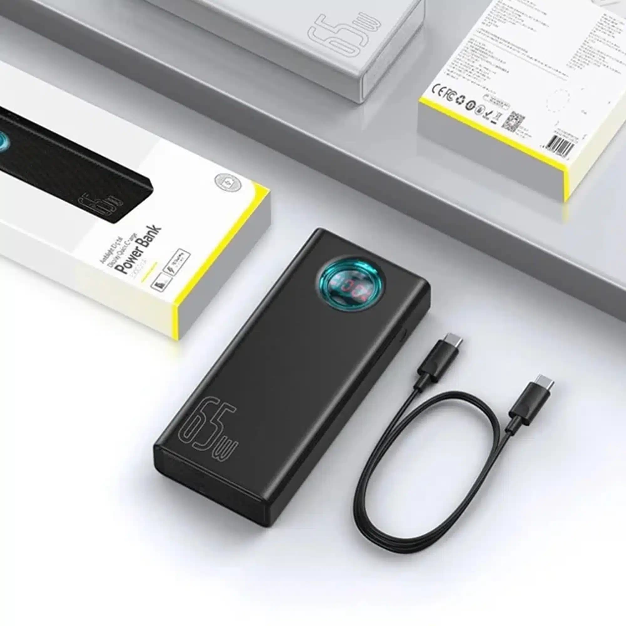 پاوربانک 30000 میلی‌آمپرساعت باسئوس مدل Baseus Ambilight Digital Display BS-30KP365 Power Bank — تصویر ۳