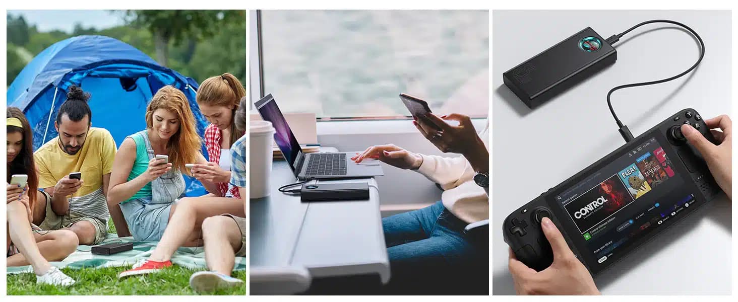 پاوربانک 30000 میلی‌آمپرساعت باسئوس مدل Baseus Ambilight Digital Display BS-30KP365 Power Bank — تصویر ۸