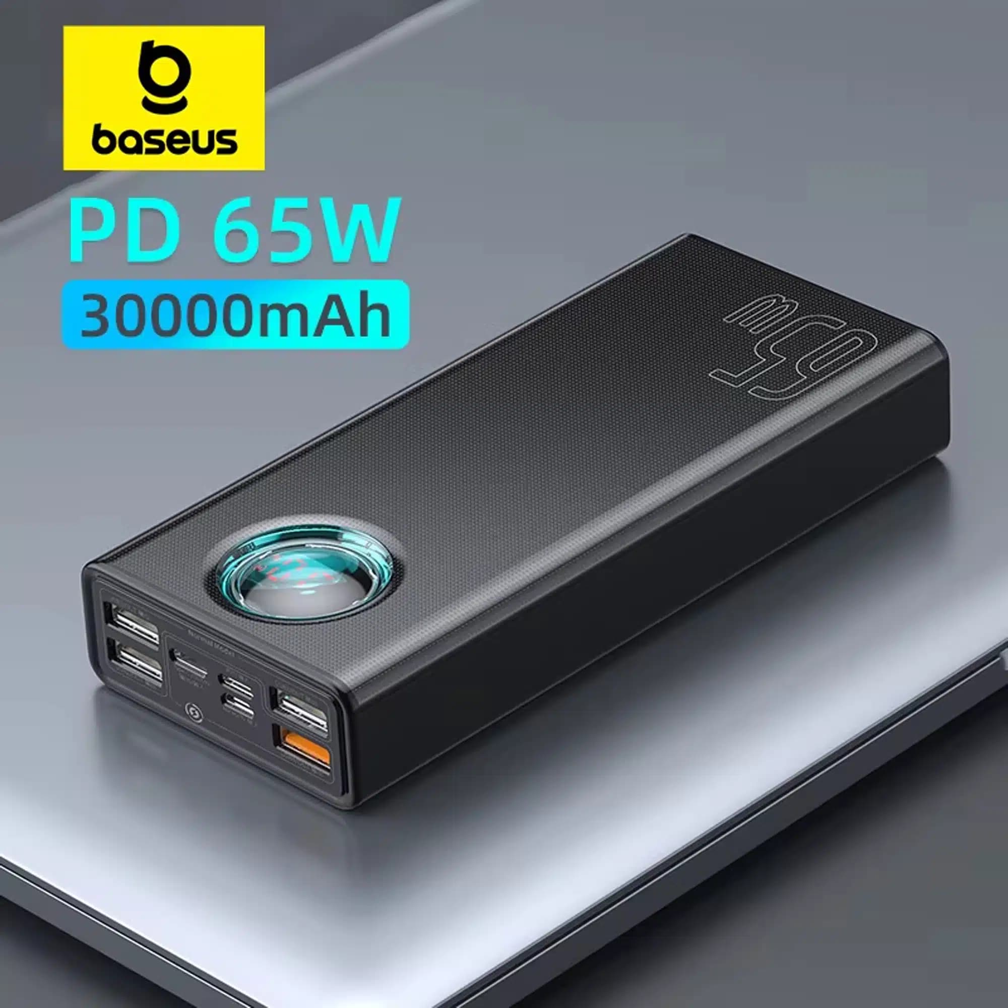پاوربانک 30000 میلی‌آمپرساعت باسئوس مدل Baseus Ambilight Digital Display BS-30KP365 Power Bank — تصویر ۴