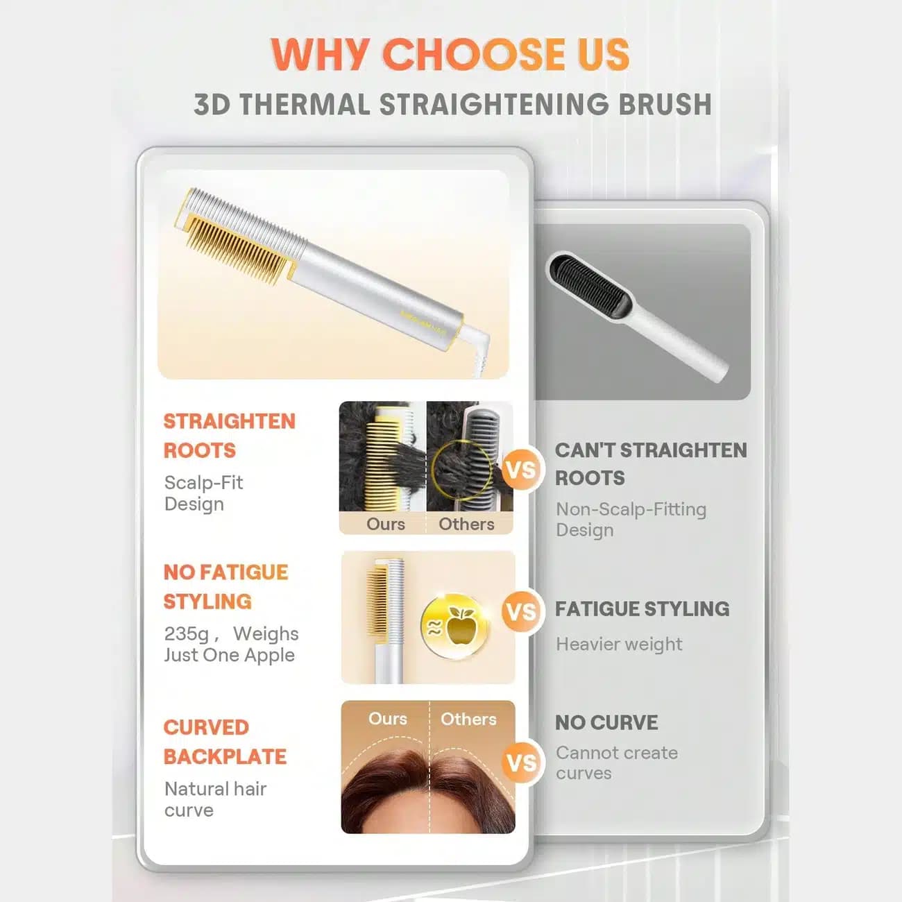 برس حرارتی مو سه بعدی شیگلم هیر Sheglamhair اصل مدل SLeek Chic با یون منفی — تصویر ۴