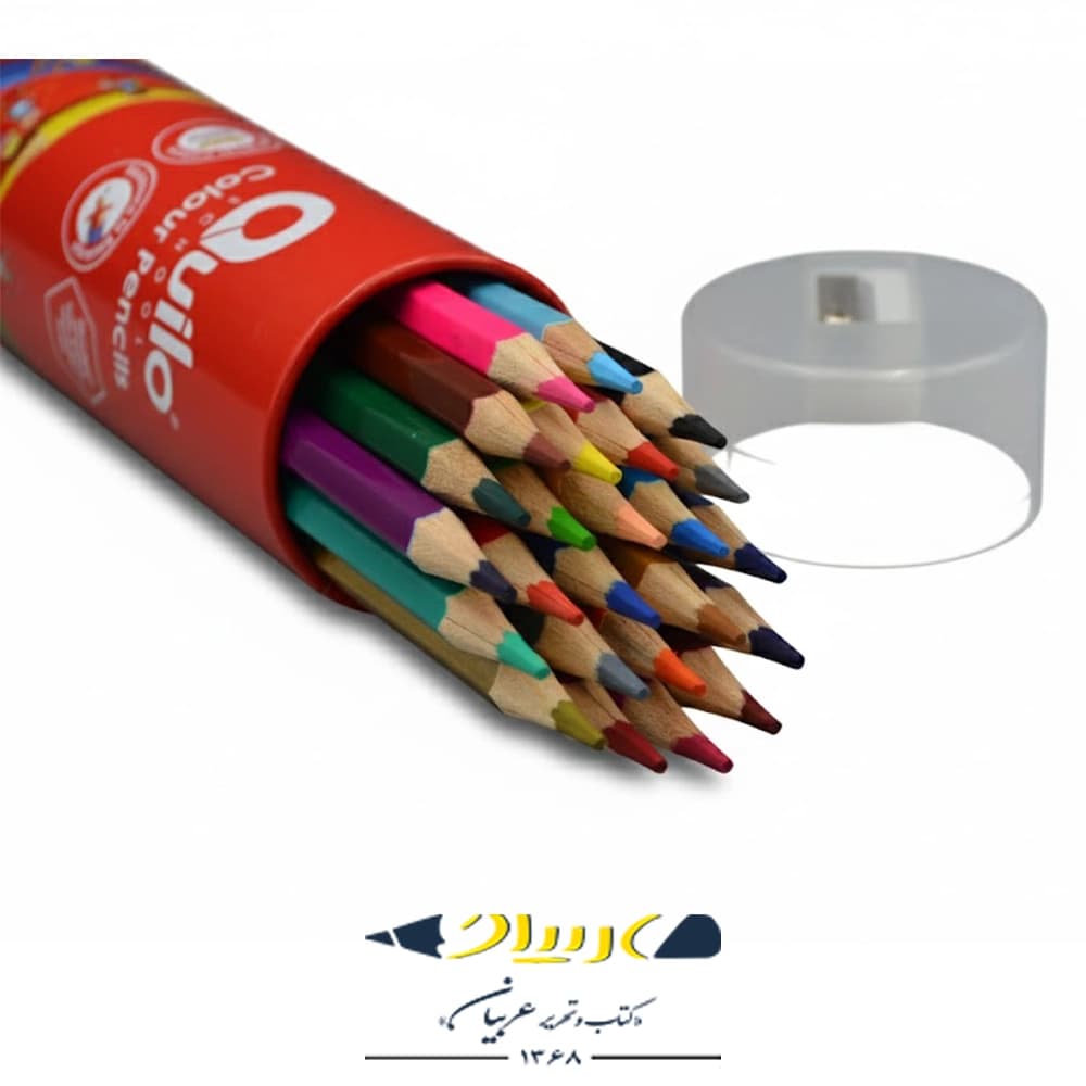 مداد رنگی ۲۴ رنگ کویلو – بسته استوانه‌ای — تصویر ۲
