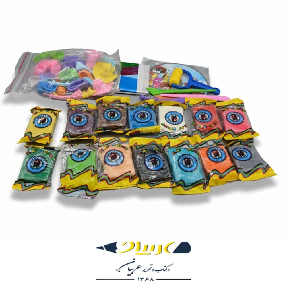 خمیر بازی ۱۴ رنگ آریا – مدل آدمکی — تصویر ۲