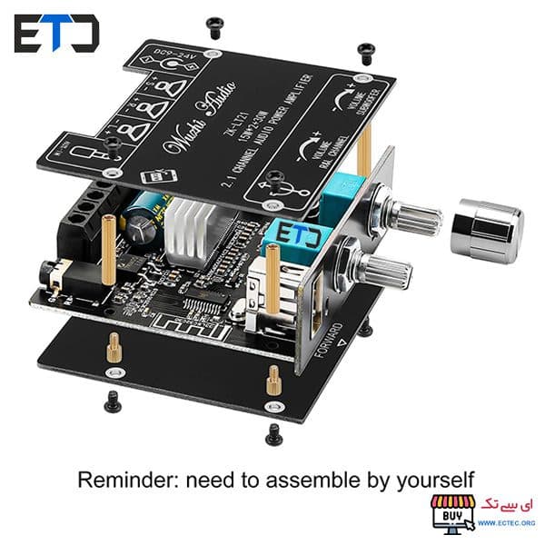 ماژول آمپلی فایر بلوتوثی 3 کانال ZK-LT21 — تصویر ۲