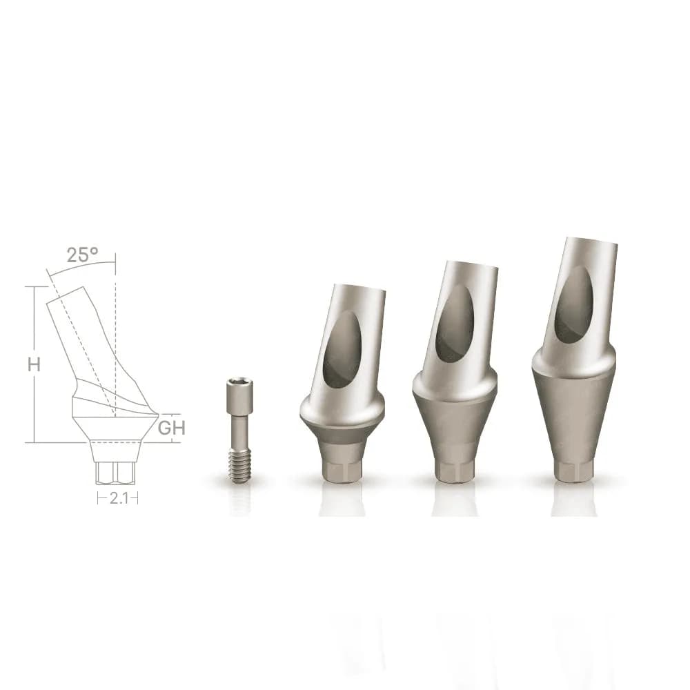 اباتمنت مینی زاویه‌دار 25 درجه Osstem| کامپتیبل با Osstem-آستم | Mini Angled Abutment