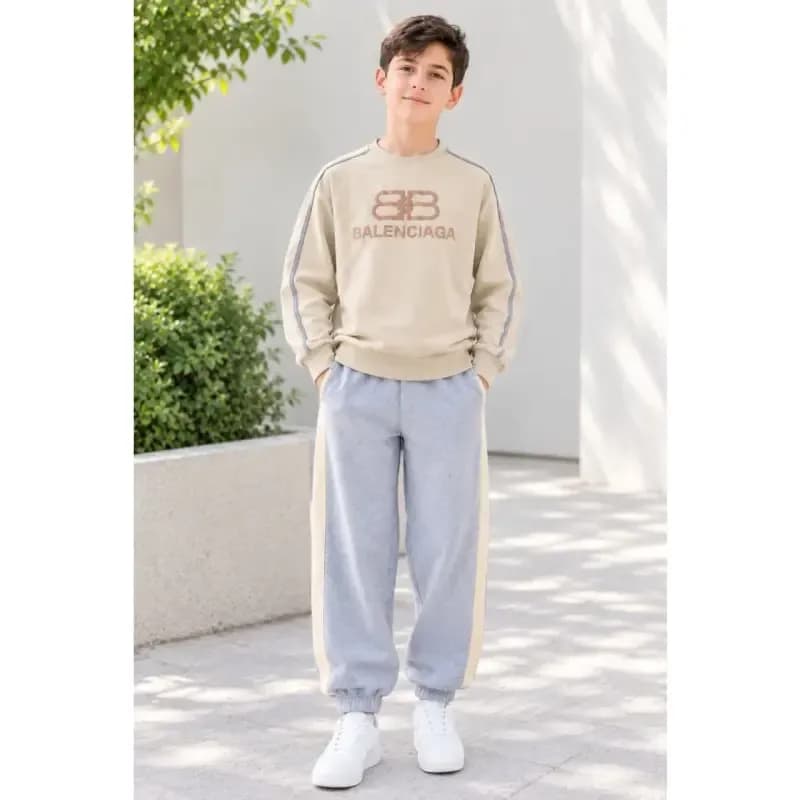 ست بلوز و شلوار پنبه دورس پسرانه سایز بزرگ BALENCIAGA — تصویر ۴