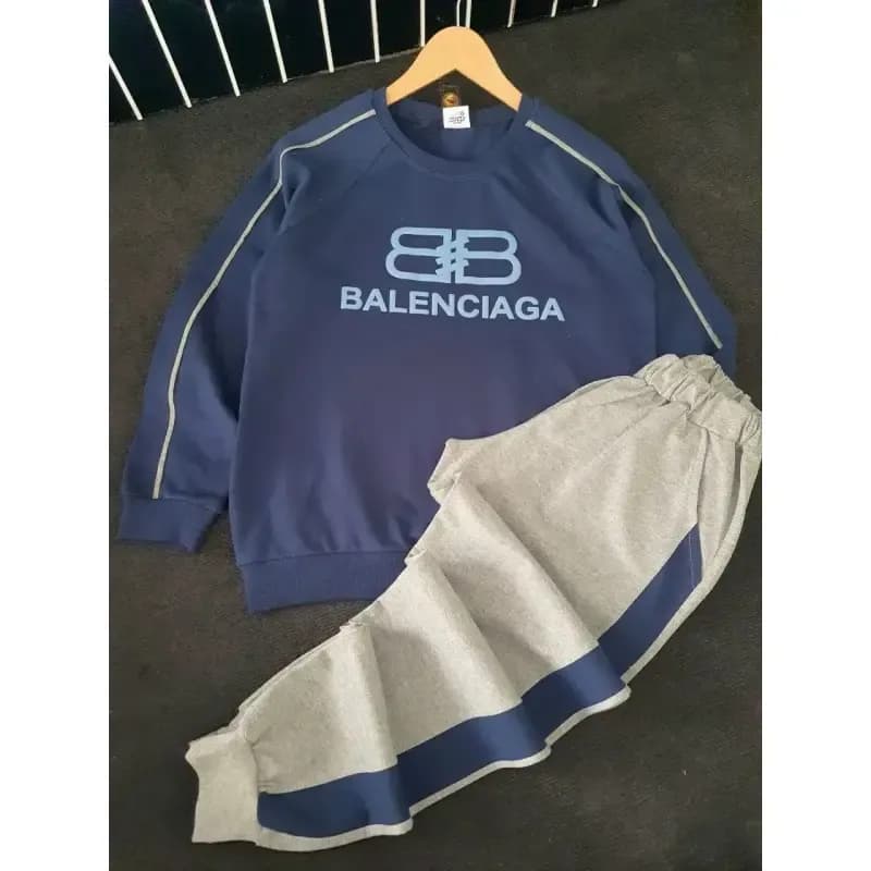 ست بلوز و شلوار پنبه دورس پسرانه سایز بزرگ BALENCIAGA — تصویر ۶