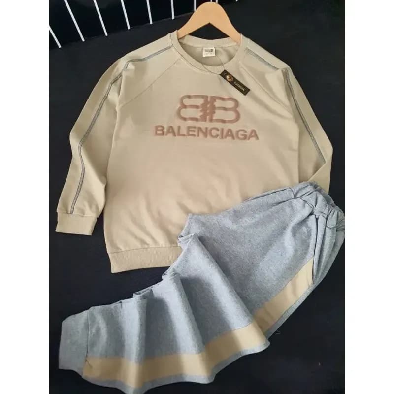 ست بلوز و شلوار پنبه دورس پسرانه سایز بزرگ BALENCIAGA — تصویر ۳