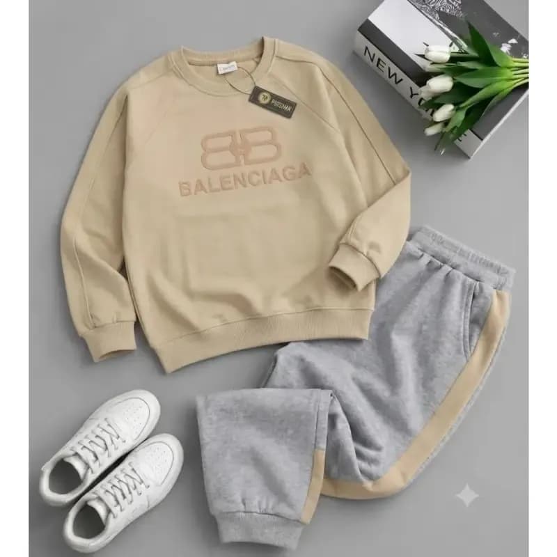 ست بلوز و شلوار پنبه دورس پسرانه سایز بزرگ BALENCIAGA — تصویر ۲