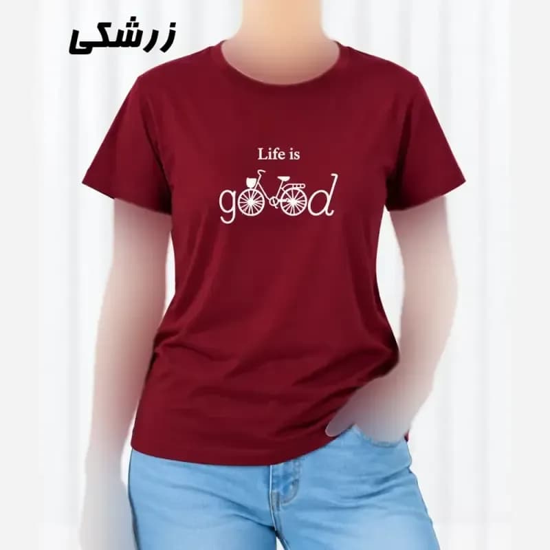 تیشرت زنانه نخ پنبه مدل دوچرخه فری سایز مناسب تا سایز 44 — تصویر ۶