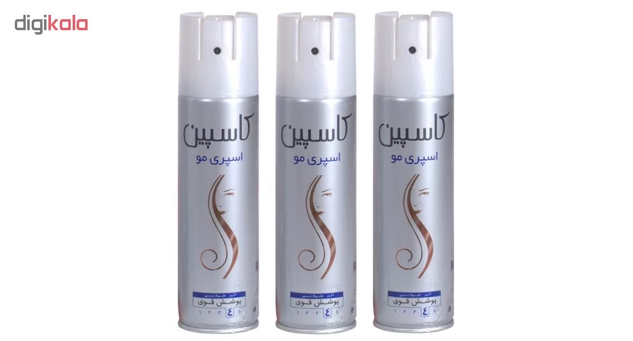 اسپری حالت دهنده مو کاسپین مدل Strong hold 4 حجم 150 میلی لیتر مجموعه ۳ عددی — تصویر ۳