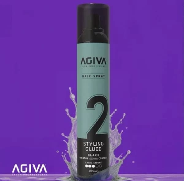 اسپری حالتدهنده مو با قدرت حفظ حالت مو سه آگیوا مدل Glued Extra Strong مناسب برای انواع مو حجم 400 میلیلیتر — تصویر ۳
