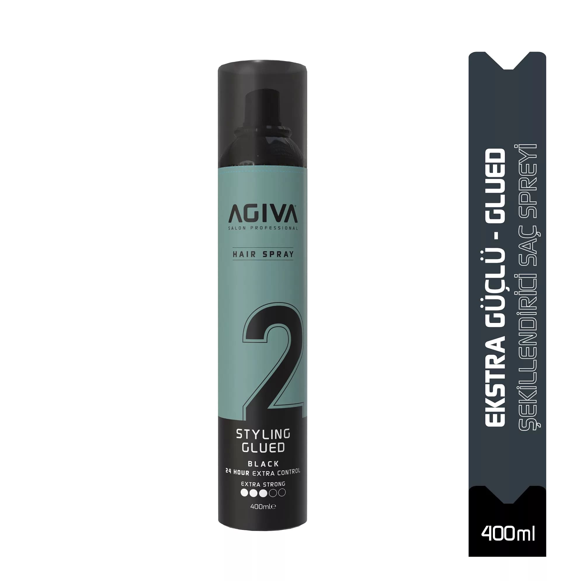 اسپری حالتدهنده مو با قدرت حفظ حالت مو سه آگیوا مدل Glued Extra Strong مناسب برای انواع مو حجم 400 میلیلیتر — تصویر ۲