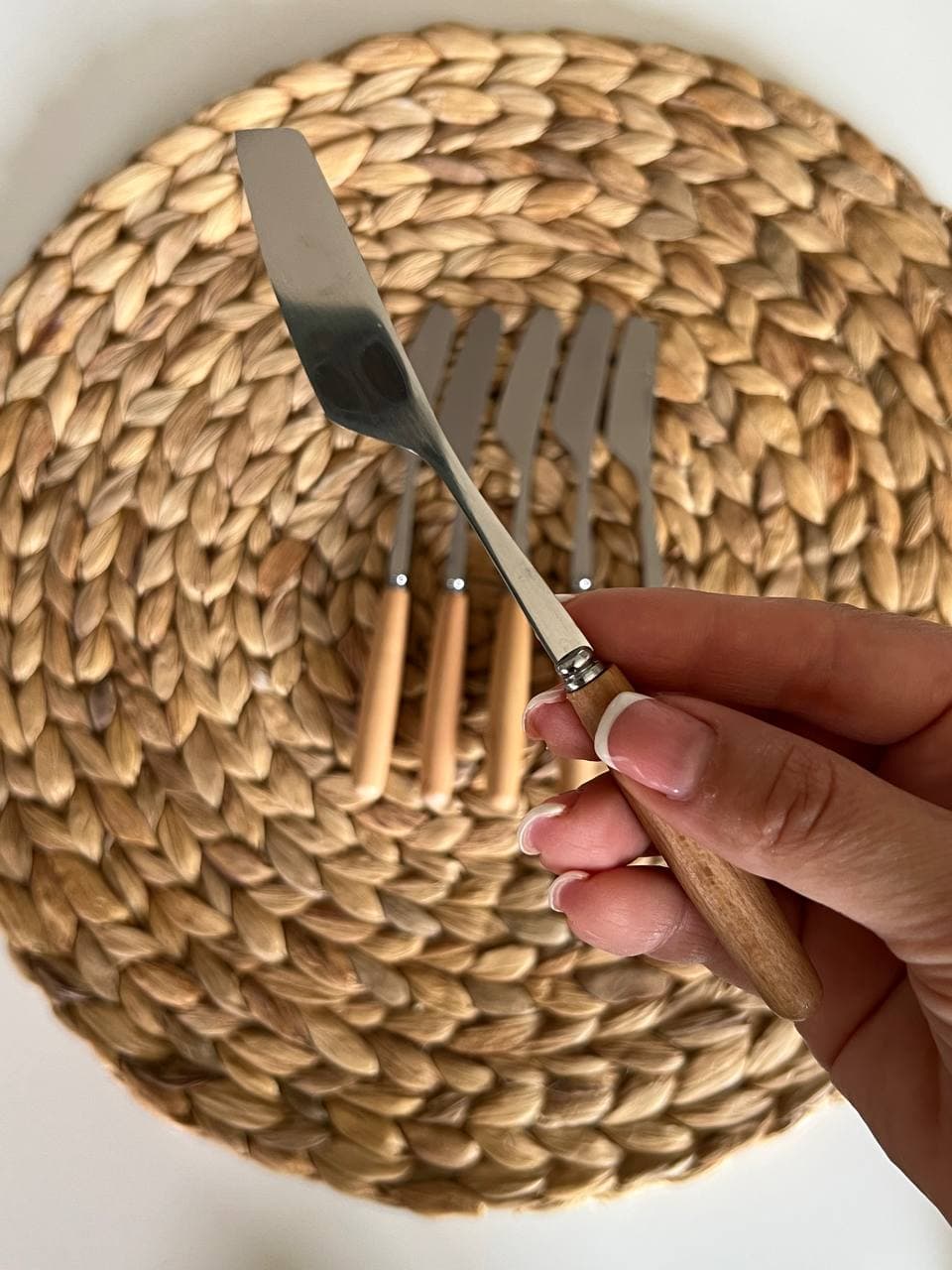 کارد کره و صبحانه خوری دسته چوبی — تصویر ۴