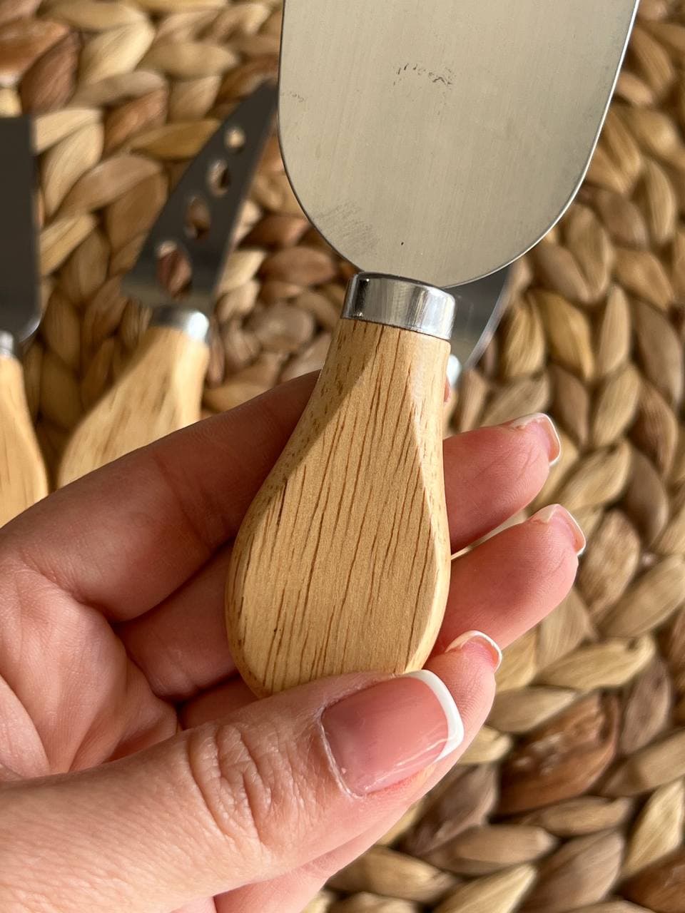 ست کارد صبحانه خوری ۴ تایی دسته چوبی طرح 3 — تصویر ۵