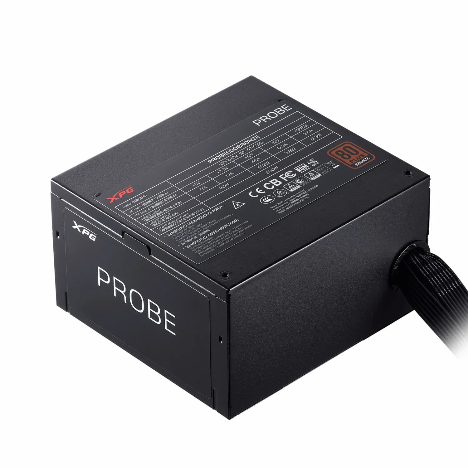 منبع تغذیه کامپیوتر ایکس پی جی مدل PROBE 700W BRONZE — تصویر ۲