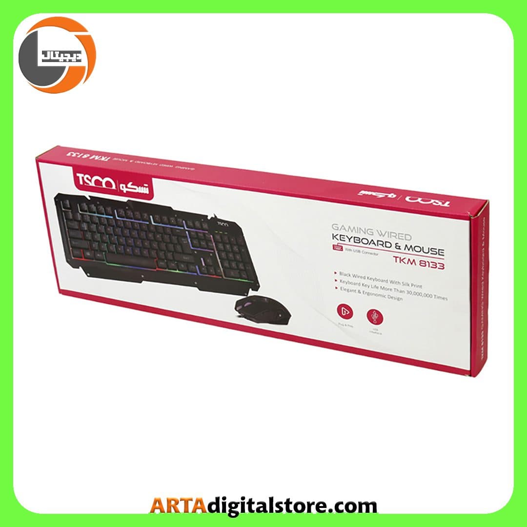 موس و کیبورد گیمینگ تسکو TSCO TKM 8133 Black — تصویر ۵