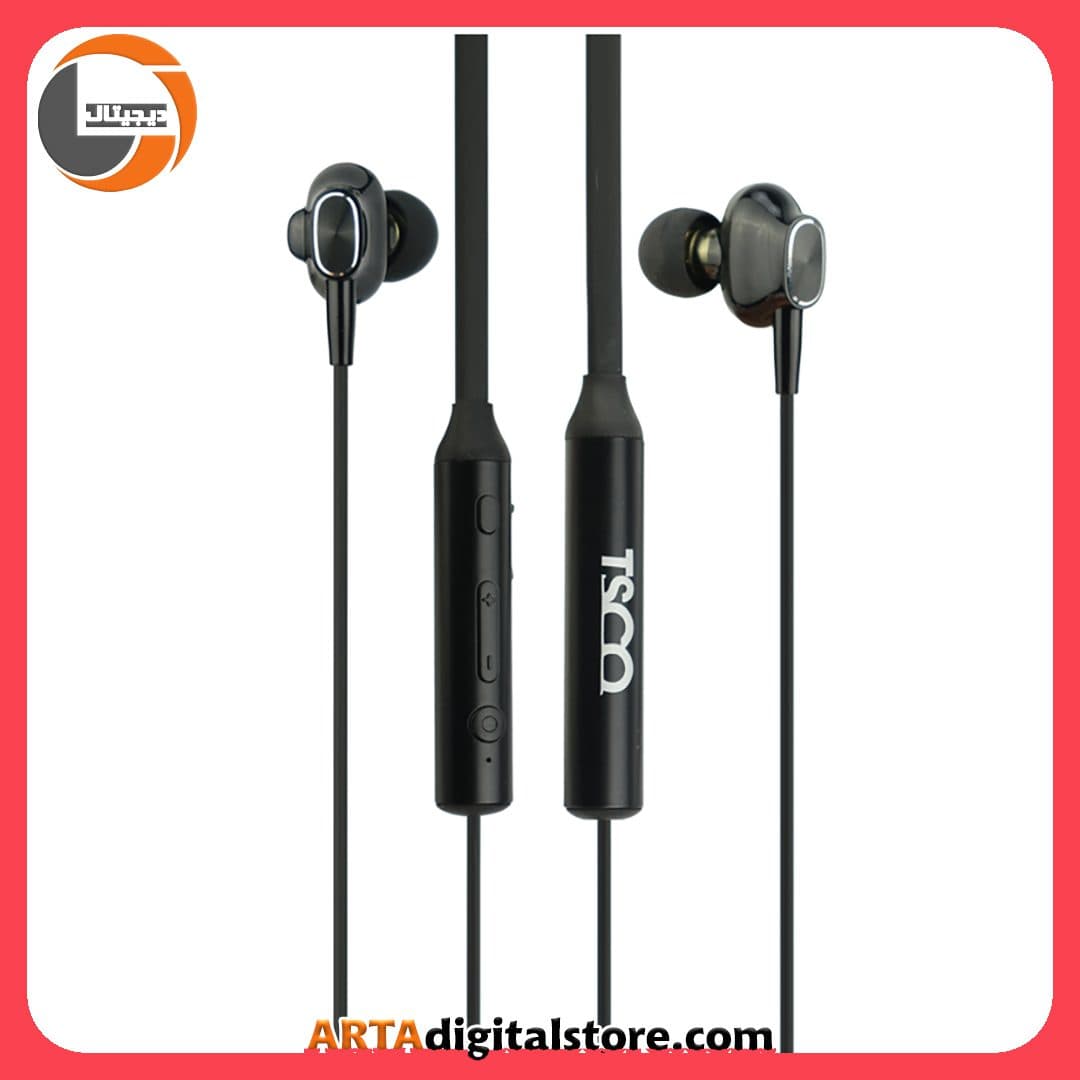 هندزفری بلوتوث گردنی تسکو Tsco TH 5383 Black — تصویر ۳