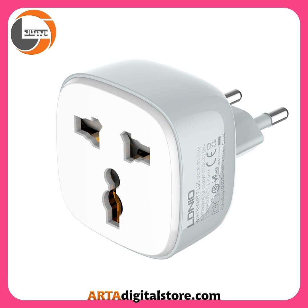 تبدیل ۳ به ۲ برق هوشمند Ldnio SCW1050 White — تصویر ۲