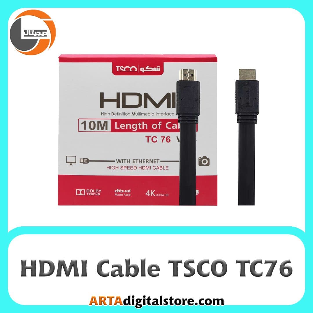 کابل تسکو HDMI Cable TSCO TC76 Black طول 10m
