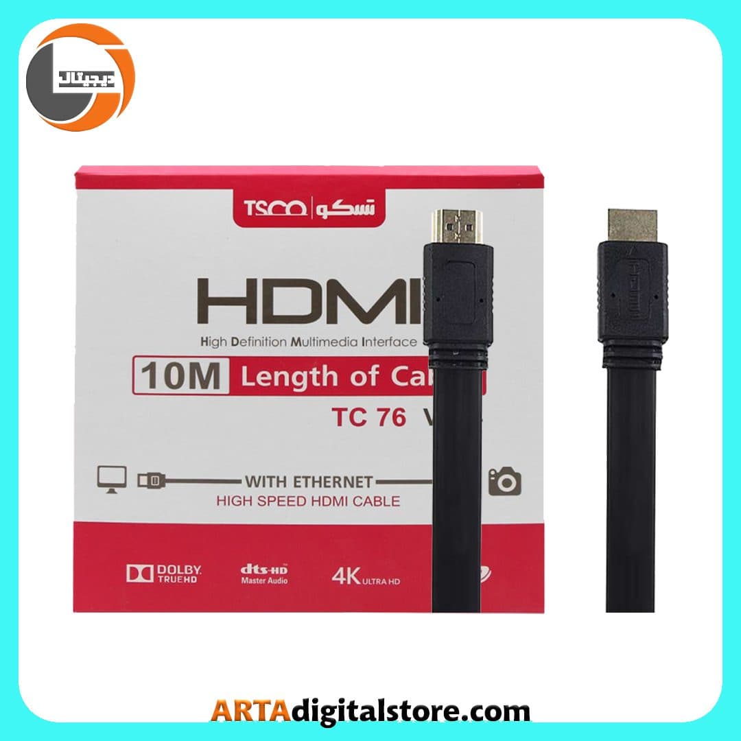 کابل تسکو HDMI Cable TSCO TC76 Black طول 10m — تصویر ۲