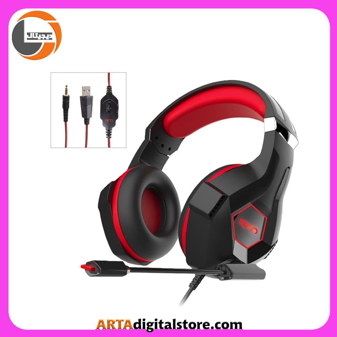 هدفون گیمینگ تسکو TSCO Gaming TH5151 Black And Red — تصویر ۴