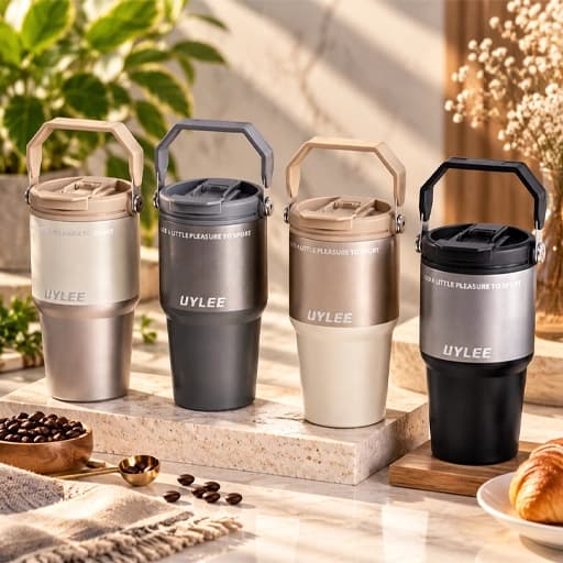 تراول ماگ دسته‌دار 600 میلی لیتر UYLEE