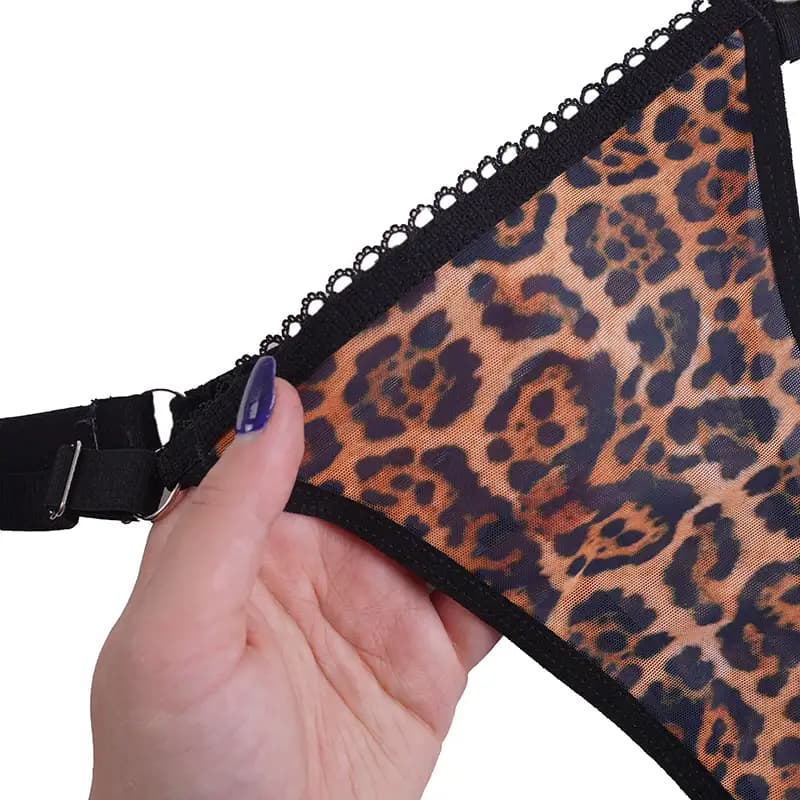 ست شورت و سوتین تورگاز پلنگی برند شارمین — تصویر ۳