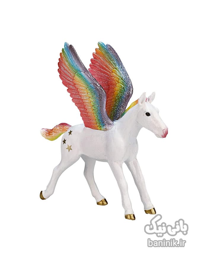 فیگور موجو سری بچه اسب پگاسوس رنگین کمان Pegasus Baby Horse Figure — تصویر ۲
