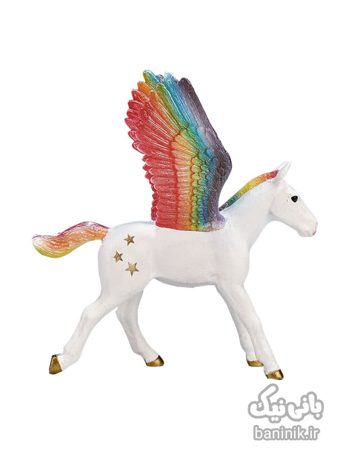 فیگور موجو سری بچه اسب پگاسوس رنگین کمان Pegasus Baby Horse Figure — تصویر ۳