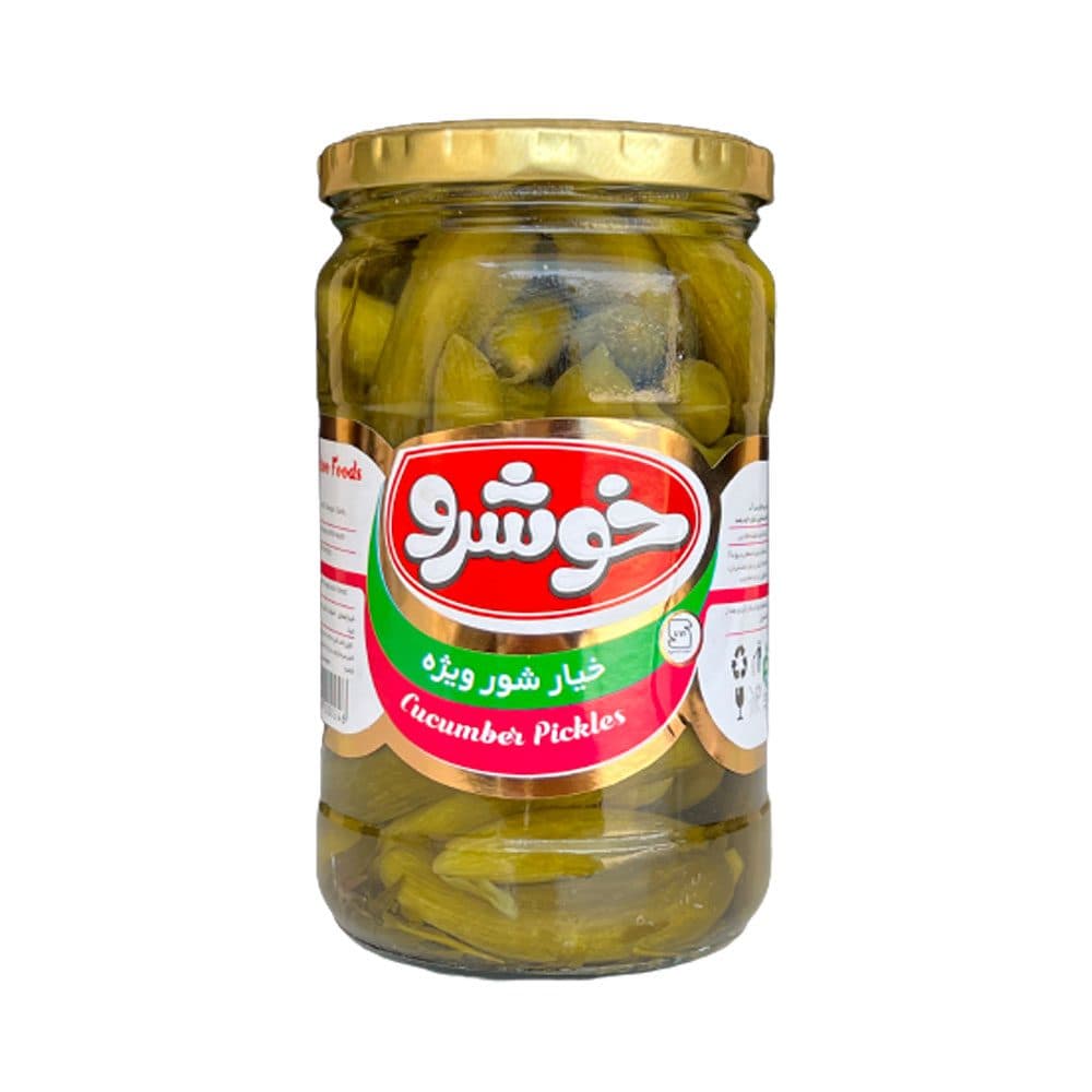 خیارشور ممتاز شیشه (700 گرمی)(پک 12 عددی) — تصویر ۲