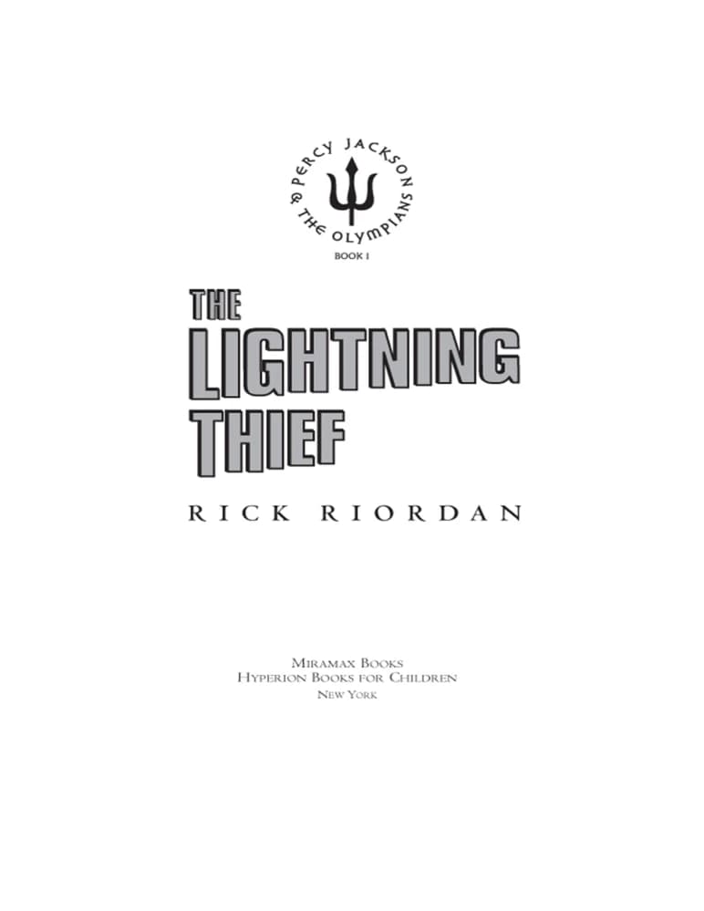 کتاب The Lightning Thief (دزد صاعقه) نسخه انگلیسی PDF | ریک ریوردن