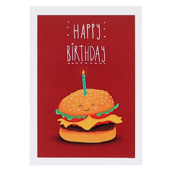کارت پستال Happy Birthday همبرگر مینی ورس (Miniverse)