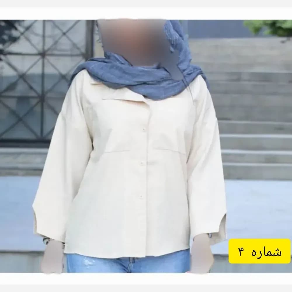 مانتو کتی زنانه کوتاه شانتو صوفیا سایز بزرگ — تصویر ۵