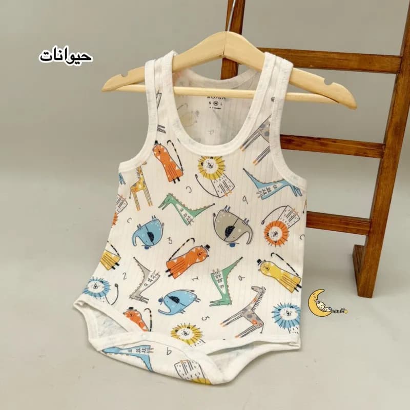 بادی رکابی زیردکمه نوزاد و کودک کوالا کیدز جنس نخ پنبه کبریتی — تصویر ۵