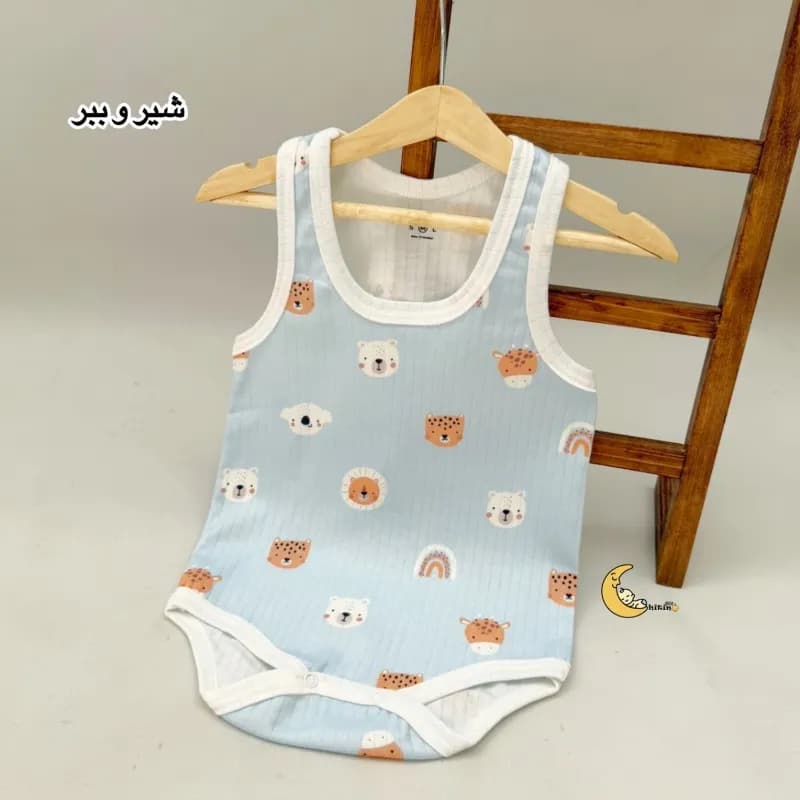 بادی رکابی زیردکمه نوزاد و کودک کوالا کیدز جنس نخ پنبه کبریتی — تصویر ۴