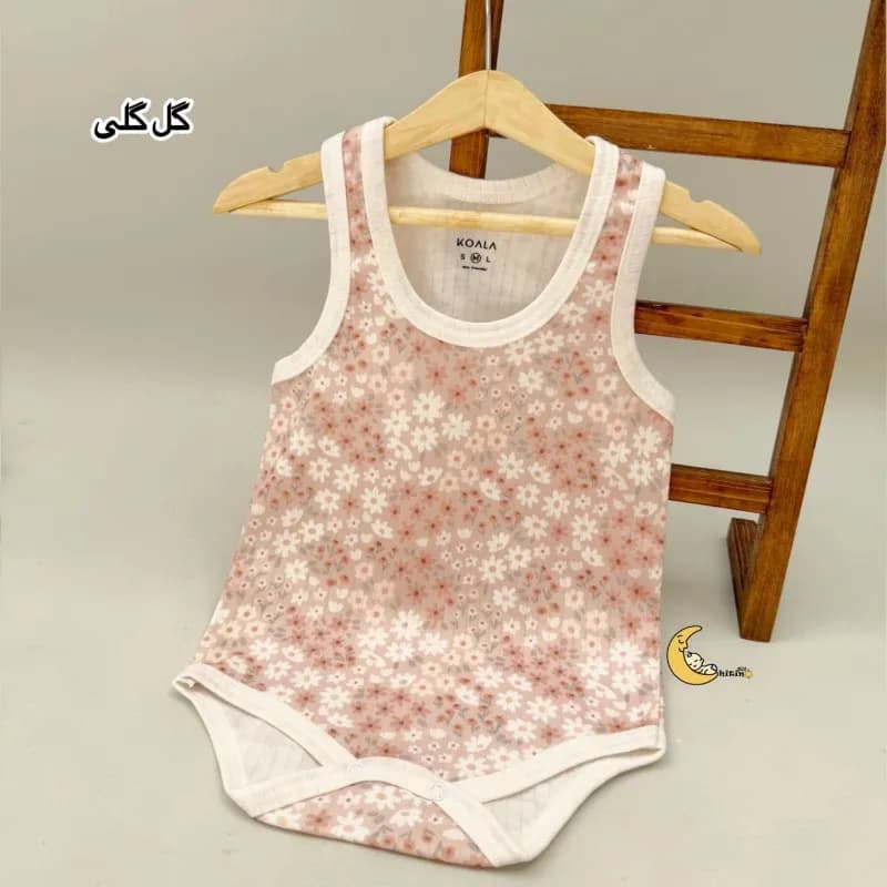 بادی رکابی زیردکمه نوزاد و کودک کوالا کیدز جنس نخ پنبه کبریتی — تصویر ۸