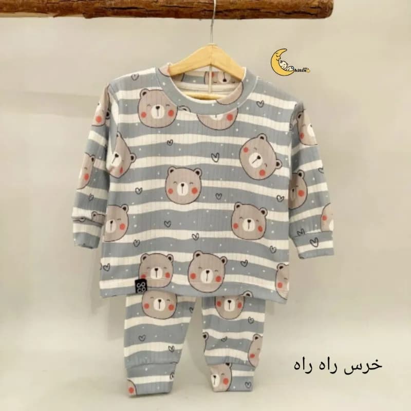 بلوز و شلوار راحتی بچگانه کبریتی طرح حیوانات برند کوالا — تصویر ۴