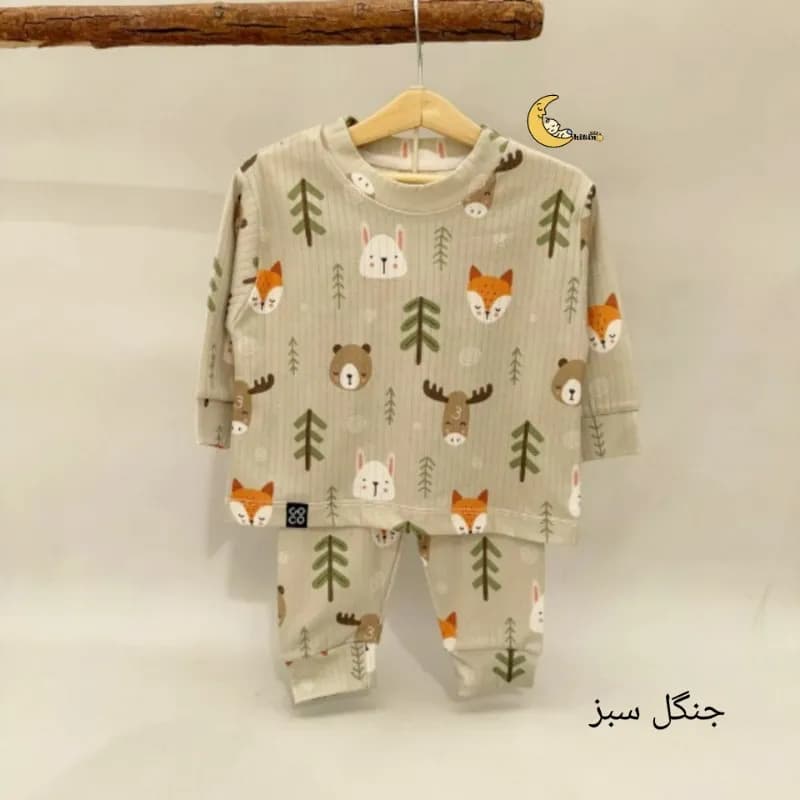 بلوز و شلوار راحتی بچگانه کبریتی طرح حیوانات برند کوالا — تصویر ۵