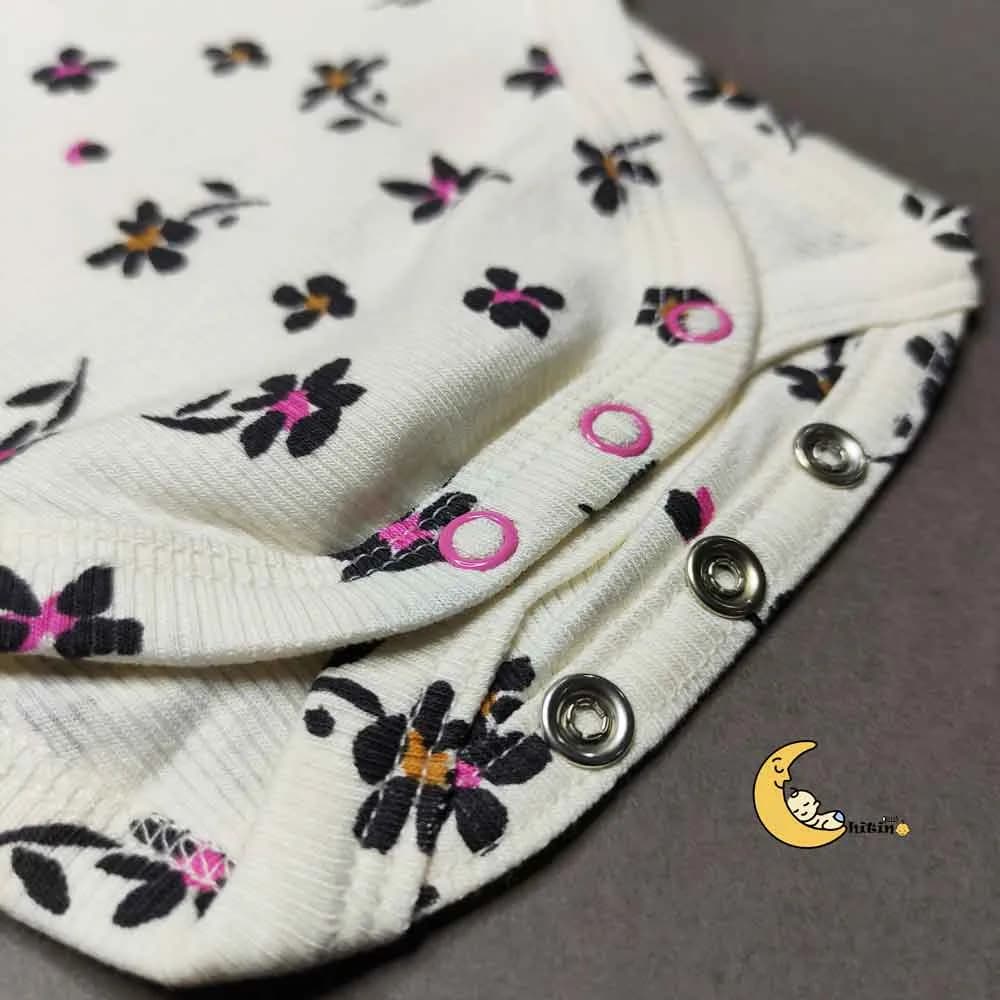 بادی آستین کوتاه کبریتی نوزادی دخترانه برند Hema جنس نخ پنبه وارداتی 3 تا 36 ماه — تصویر ۳