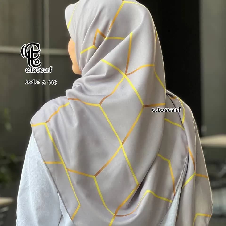روسری مجلسی طرح افرا نخ کاستوم سیتو قواره بزرگ 140×140 لیز نیست — تصویر ۲